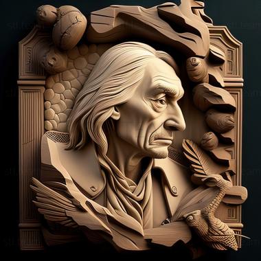 3D model John Stuart Curry American artist (STL)